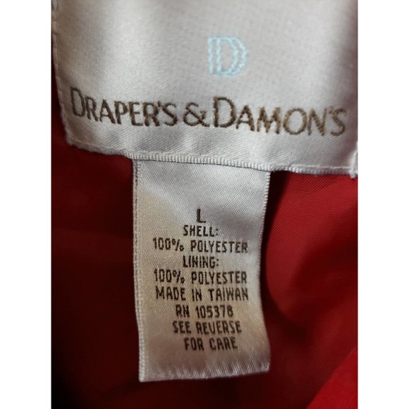 Drapers & Damons Vest Women's sz Lg red quilted lightweight Vintage - Picture 2 of 8